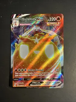 2021 Pokemon S&S Fusion Strike Cinderace Vmax 45 /264 Holo Rare Full Art - Image 1