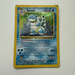 Pokemon Blastoise Turtok Base Set German “damaged”2/102 Holo WOTC 1999 - Image 1