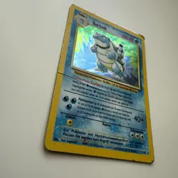 Pokemon Blastoise Turtok Base Set German “damaged”2/102 Holo WOTC 1999 - Image 3