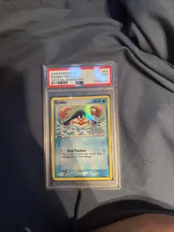 Pokemon 2006 Krabby 54/100 EX Crystal Guardians Reverse Holo Stamped PSA 9 - Image 1