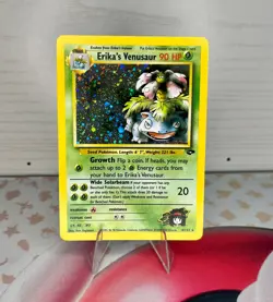 Erika's Venusaur - 4/132 Gym Challenge Unlimited Holo Rare Pokemon - NM - Image 1