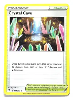 Crystal Cave 144/203 Uncommon - Evolving Skies Pokemon - Pack Fresh Near Mint NM - Image 1