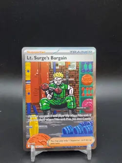 Lt. Surge’s Bargain 185/132 Mega Evolution Special Illustration Rare NM Pokemon - Image 1