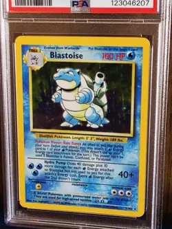 1999 POKEMON BASE SET UNLIMITED #2 BLASTOISE-HOLO PSA 8 - Image 2