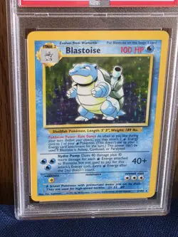 1999 POKEMON BASE SET UNLIMITED #2 BLASTOISE-HOLO PSA 8 - Image 4