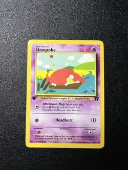 Pokemon TCG - Slowpoke 67/82 - Team Rocket - 1st Edition Free Shipping - Image 1