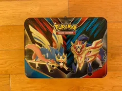 Pokemon Sword & Shield Lunch Box Metal Tin with Promo Cards and Stickers NM/M - Image 2
