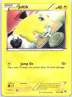 Joltik 50/135 Non Holo Plasma Storm - Pokemon Card - LP - Image 1