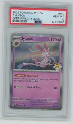 Sylveon 2025 Pokemon Day Stamped 040/131 Holo Foil Exclusive Promo Card PSA 10 - Image 1