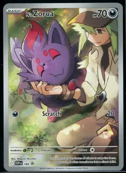 Pokemon TCG N's Zorua SVP 189 Journey Together ETB Black Star Promo Card - NM - Image 1