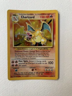 Pokemon TCG Charizard 004/102 Base Set Holo Card - Image 1