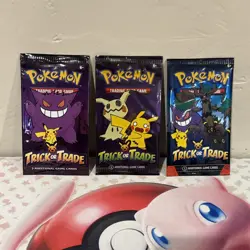 NEW- Pokemon Trick or Trade 3 Card Mini Booster Lot-Factory Sealed-3 Packs - Image 1