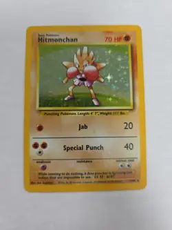 Hitmonchan - 7/102 - Pokemon Base Set Unlimited Holo Rare Card WOTC MP - Image 1