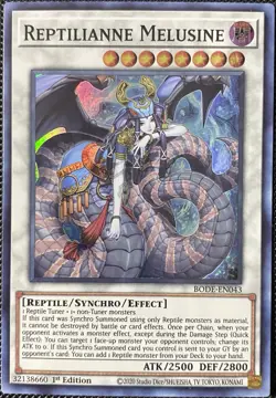 Reptilianne Melusine BODE-EN043 Burst of Destiny 1st Edition - Yugioh Card - Image 1