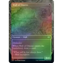 FOIL WALL OF OMENS (BORDERLESS) X4 Double Masters 2022 Magic MTG MINT CARD - Image 1
