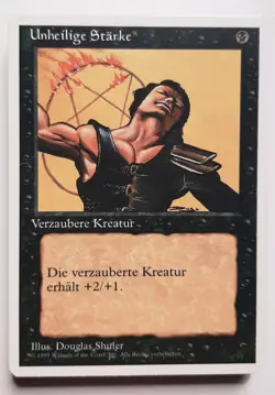 ►UNHEILIGE STARKE ►UNLIMITIERT 1995 4.ED ►NM ►SCHWARZ ►MAGIC MTG Unholy Strength - Image 1