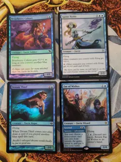 Foil Faerie EDH Lot: Briarberry Cohort + Sprite Noble + Dream Thief + Fae of W - Image 1
