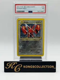 PSA 1 Scizor Holo Neo Discovery 10/75 2001 Pokemon PR - Image 1