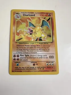 Pokemon TCG Charizard 4/102 Holo Rare Base Set Unlimited 1999 - Image 1