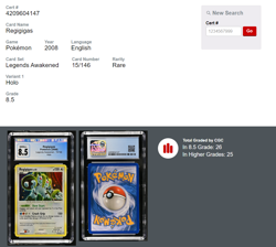 1 of 51! Low Pop Regigigas Holo CGC 8.5 2008 Pokemon D&P Legends Awakened 15/146 - Image 3