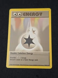 Double Colorless Energy 096/102 Base Set Regular WOTC Vintage Pokemon TCG LP - Image 1