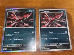 Pokemon TCG Yveltal Holo And Reverse Holo Mega Evolutions Rare 088/132 NM 2025 - Image 1