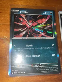 Pokemon TCG Yveltal Holo And Reverse Holo Mega Evolutions Rare 088/132 NM 2025 - Image 2