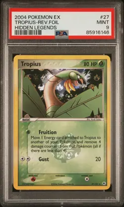 PSA 9 Pokemon ex Hidden Legends Tropius Reverse Holo Foil 27/101 "Mint" - Image 1
