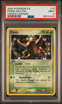 Pokemon PSA 9 MINT Pinsir 13/101 EX Hidden Legends Reverse Holofoil 2004 - Image 1