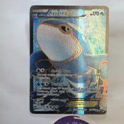 2012 Pokemon Black & White Dark Explorers FULL ART Kyogre EX 104/108 Holo VLP - Image 2