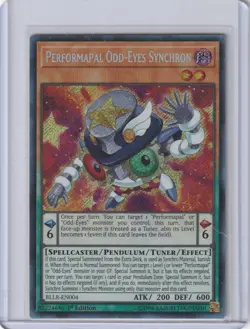 Yugioh BLLR-EN004 Performapal Odd-Eyes Synchron - Secret Rare 1st Edition - Image 1