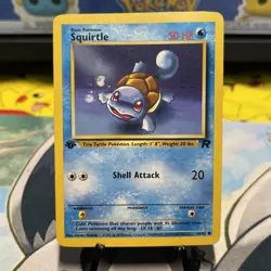 2000 Pokemon TCG Team Rocket 1st Edition Squirtle Non Holo Card #68/82 - Image 1
