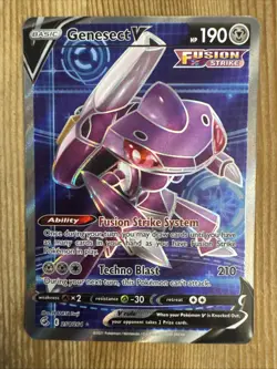 Genesect V - 254/264 - Pokemon Fusion Strike Sword Shield Full Art Rare Card NM - Image 1