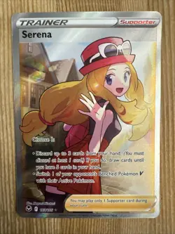 Serena 193/195 Sword Shield Silver Tempest Full Art Pokemon NM - Image 1