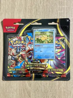 Pokemon TCG Mega Evolution Psyduck Triple Blister - Brand New & Factory Sealed - Image 1