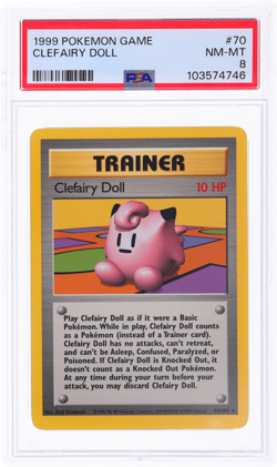 1999 Pokemon Base Set Clefairy Doll #70 PSA 8 - Image 1