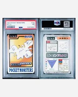 PSA 7 Pokemon Ditto Pocket Monsters Carddass 1997 Charmander Squirtle Bulbasaur - Image 1