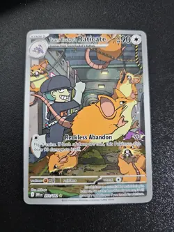 Team Rockets Raticate 202/182 Pokemon TCG: Destined Rivals Illustration Rare - Image 1