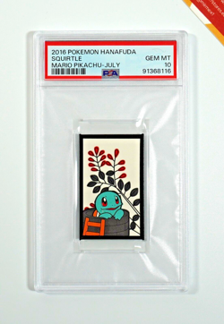Pokemon PSA 10 Squirtle Hanafuda Mario Pikachu-July 2016 Japanese - Image 1