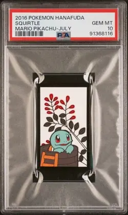 Pokemon PSA 10 Squirtle Hanafuda Mario Pikachu-July 2016 Japanese - Image 2