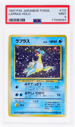 1996 Pokemon Mystery of the Fossils Japanese Lapras Holo #131 PSA 9 - Image 1