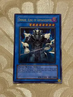 Yugioh 1st Ed Demise, King of Armageddon - Ultimate Rare SOI-EN035 Near Mint/M - Image 4