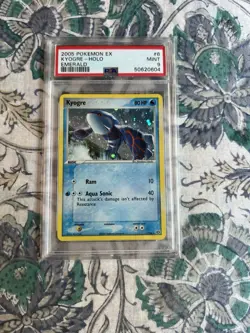 Pokemon Kyogre Holo Card 6/106 EX Emerald 2005 Rare PSA 9 - Image 1