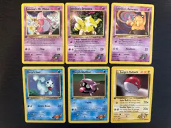 Vintage 1st Edition Lot of 6 Gym Heroes/Gym Challenge WOTC Pokemon TCG Cards - Image 1