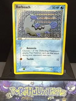 Pokemon Card Barboach 54/107 Reverse Holo Stamped EX Deoxys Light Play - Image 1