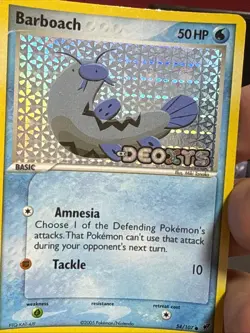 Pokemon Card Barboach 54/107 Reverse Holo Stamped EX Deoxys Light Play - Image 3