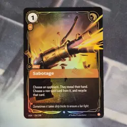 Riftbound Sabitage Jinx Card Origins OGN 156/298 League Of Legends English - Image 1