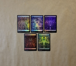 MTG Murders at Karlov Manor FOIL Basic Land Set of 5 (NM/M) One of Each Artwork! - Image 1