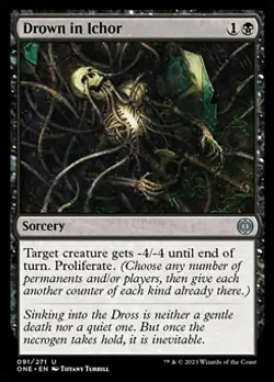 4x Drown in Ichor NM-Mint, English Phyrexia: All Will Be One MTG Magic - Image 1