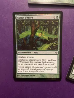 MTG - 4 Copies Of Snake Umbra - FOIL - Rise of the Eldrazi - NM/MT - Brandy New! - Image 4